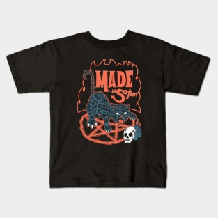 Made By Satan Cat by Tobe Fonseca Kids T-Shirt